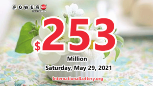 一位 Powerball 玩家获得了二奖；头奖滚存至 2.53 亿美元。