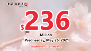 2021年5月22日的Powerball开奖结果：四位玩家赢得了500万美元。
